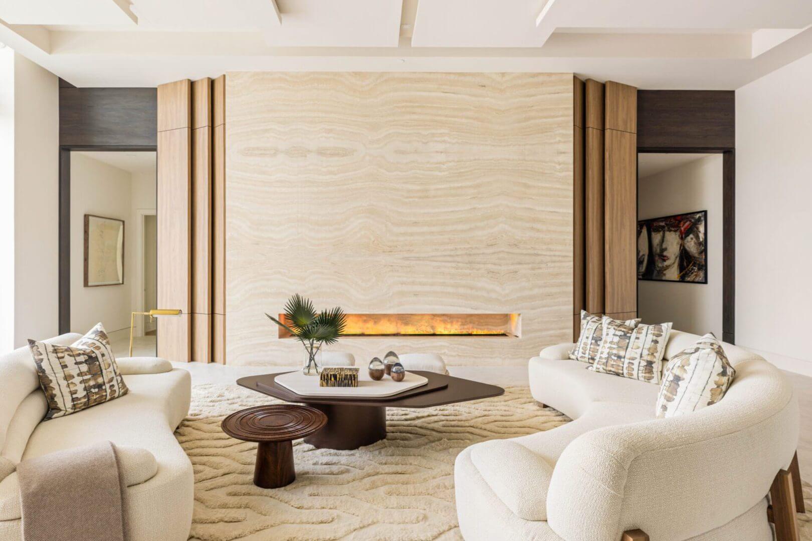 Modern living room with stylish furniture.